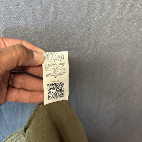 Shein Curve Women's Army Green Pull On Shorts Mom High Waist Casual Size 2XL - Picture 10 of 10